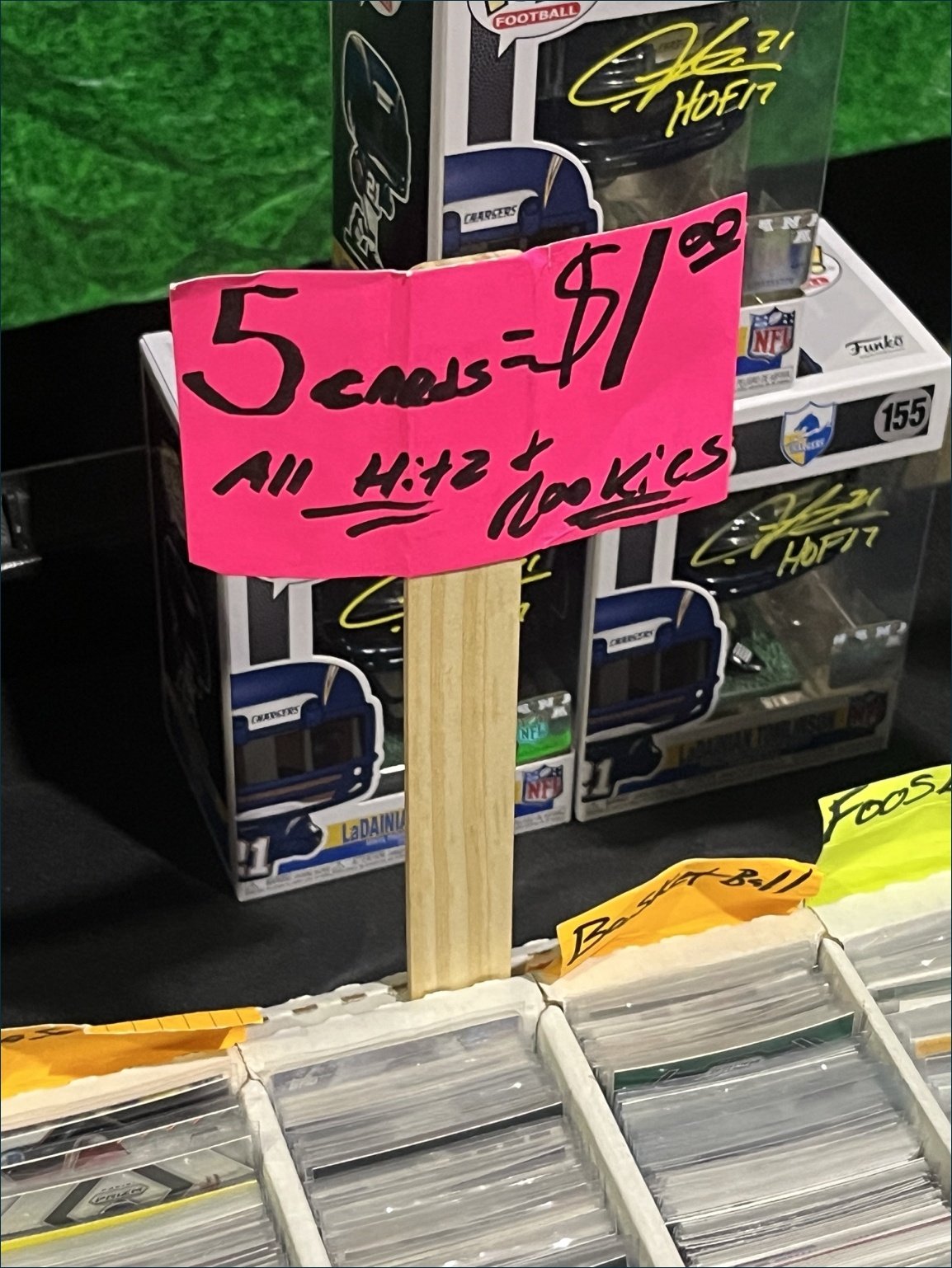 Garage Sale Sports at a card show — 5 cards for $1, all hits and rookies
